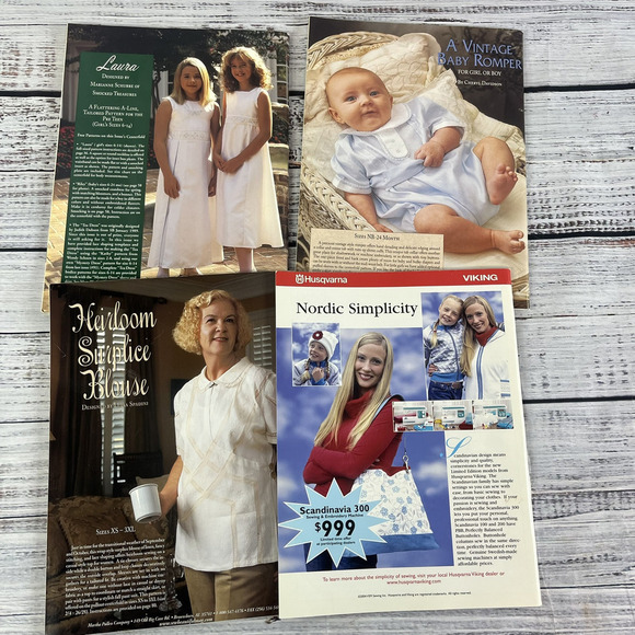 Vintage Sew Beautiful Martha Pullen 4 pc Magazine Bundle Heirloom Sewing 2004 - Picture 4 of 4
